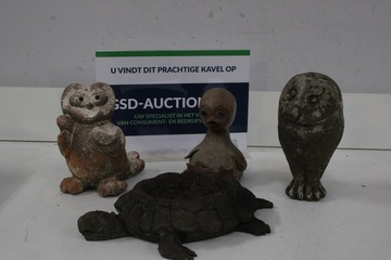 Afbeelding van Set van 4 Stenen Dieren Beelden