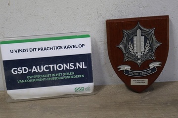 Afbeelding van Vintage Politie Utrecht Wandbord