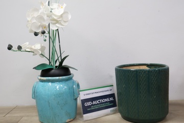 Afbeelding van 2 Geglazuurde Vazen''