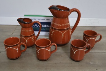 Afbeelding van Set van 4 Koffiekopjes met 2 Kannen uit Portugal