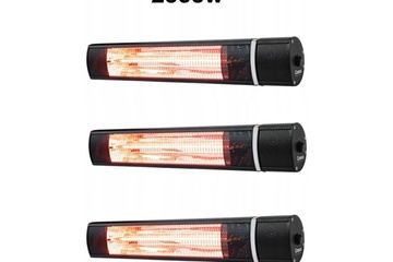 Afbeelding van Set van 3x Terrasheater 2000W met afstandsbediening