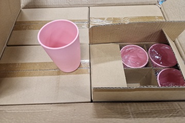 Afbeelding van 72x bamboe beker roze