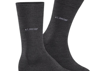 Afbeelding van grijs Heren sokken 43-46 24 paar in bundels van 3