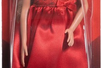 Afbeelding van Barbie Mattel 80-Jubileum Modepop – Robijnrode Jurk