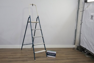 Afbeelding van Vintage Metalen 5-Treeds Ladder