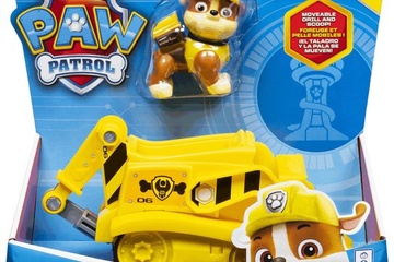 Afbeelding van PAW Patrol-Rubble’s Bulldozer-speelgoedauto met speelfiguur