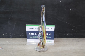 Afbeelding van Kleurrijk Glazen Twisted-Loop Siervaas