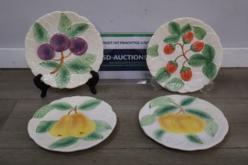 Afbeelding van Vintage keramische fruitbordjes van Japan 4 stuks
