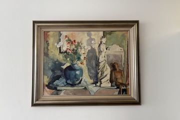 Afbeelding van Grote Aquarel schildrij gesignaleerd