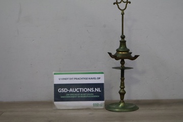 Afbeelding van Oude koperen olielamp, Florentijnse stijl