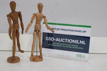 Afbeelding van Set van 2 Houten Tekenpoppen