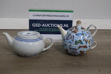 Afbeelding van Mix van 1 Vintage Chinese Theepot & 1 Vlinder Theepot