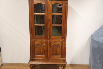 Afbeelding van Vintage Houten Vitrine-/Boekenkast