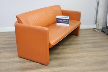 Afbeelding van Oranje Lederen Leolux 2,5-Zits Bank