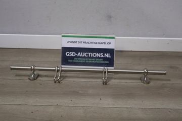 Afbeelding van Modern Metalen Wandkapstok met 4-Haakjes'