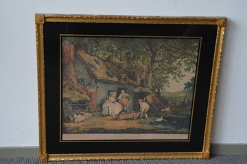 Afbeelding van Ingekleurde ets : The Happy Cottagers , 1793