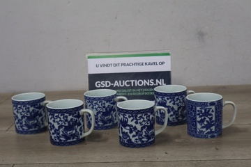 Afbeelding van Japanse porseleinen kopjes 6 stuks