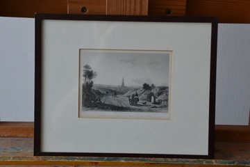 Afbeelding van Ingelijste prent uit een Engelse antieke reisgids v  Barber'