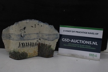 Afbeelding van Vintage Handgemaakte Tegelschildering