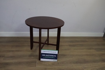 Afbeelding van Art Deco Rond Houten Bijzettafel