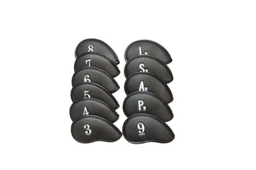 Afbeelding van Luxe Set van 10 Golfclub Covers – Zwart