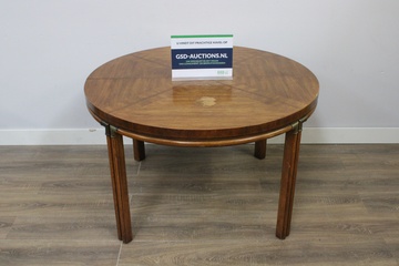 Afbeelding van Art Deco Ronde Eettafel met Messing Details