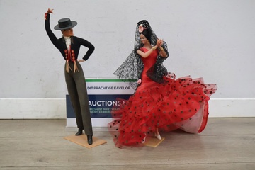 Afbeelding van Paar Poppen van Flamenco-Dansers''