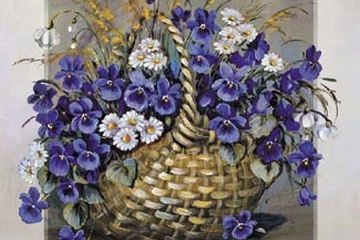 Afbeelding van Katharina Schoettler, Basket in blue, Afm: 40x50 cm