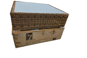 Afbeelding van Long island footstool 100x100 goldrush wicker