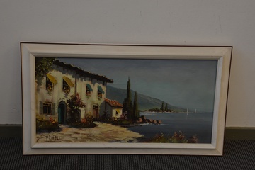 Afbeelding van Fraai Mediterraan olieverfschilderij door Fratelli.