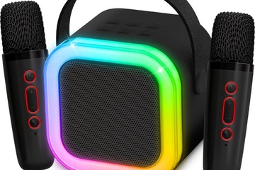 Afbeelding van PartyFunLights Mini duo karaoke set party speaker