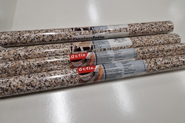 Afbeelding van 4 rollen DC-Fix zelfklevende decoratiefolie graniet 