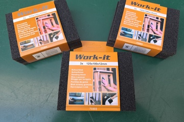 Afbeelding van 3x Work-It Schuurblokken set 3-delig - korrel 60 - 80 - 180