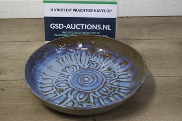 Afbeelding van Handgemaakte aardewerk wandbord