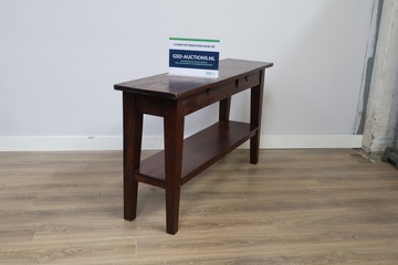 Afbeelding van Donker houten sidetable met lade