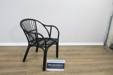 Afbeelding van Zwarte Rotan Eetkamerstoel'