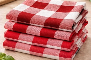 Afbeelding van 160X KEUKEN THEEDOEK ROOD/BLAUW