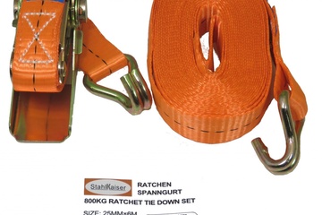 Afbeelding van 2x Spanband 6 mtr. met ratel/haken 800 kg.-nieuw en ongebruikt