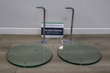 Afbeelding van (2)Schönbuch glazen Bijzettafels