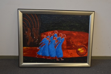 Afbeelding van Olieverfschilderij van een groep Vrouwen