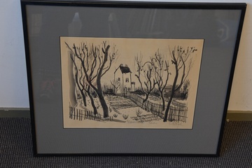 Afbeelding van Ingelijste tekening van C. v Wijck: Banlieu Paris