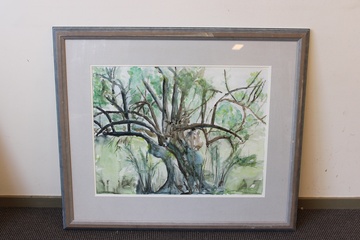 Afbeelding van Aquarel van N. vd Meyden: Boom met takken