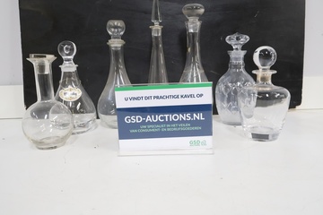 Afbeelding van Collectie van 7 Vintage Karaffen