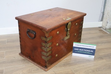 Afbeelding van Antiek Houten Bruidskist