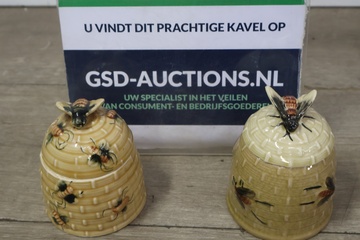 Afbeelding van Keramieken honingpotjes 2 stuks