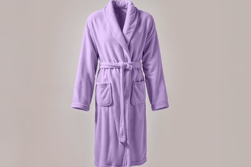 Afbeelding van Ultra zachte Coral fleece Badjas Lila M/L-lang model