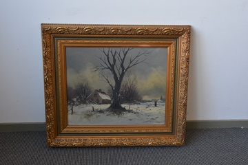 Afbeelding van Ingelijst schilderij: Winterlandschap