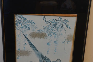 Afbeelding van Ingelijste Chinese prent met Fazant.'