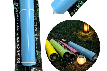 Afbeelding van 5x Tuinfakkel zon energie met vlam effect