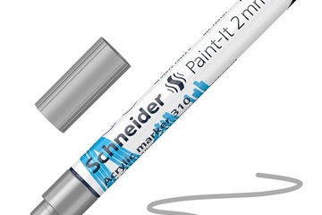 Afbeelding van Schneider acrylmarker-Paint-It 310-lijnbreedte 2mm-zilver